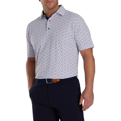 FootJoy Golf Course Doodle Stretch Pique Self Collar - Niagara Golf Warehouse FOOTJOY Men's Golf Shirt