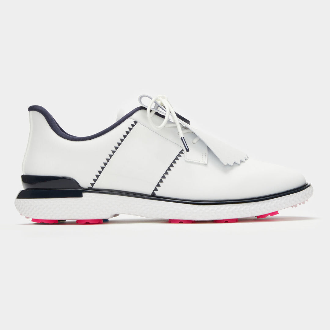 Women's T.P.U. Side Stripe Kiltie Golf Shoe Snow/Twilight