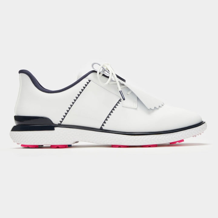 Women's T.P.U. Side Stripe Kiltie Golf Shoe Snow/Twilight