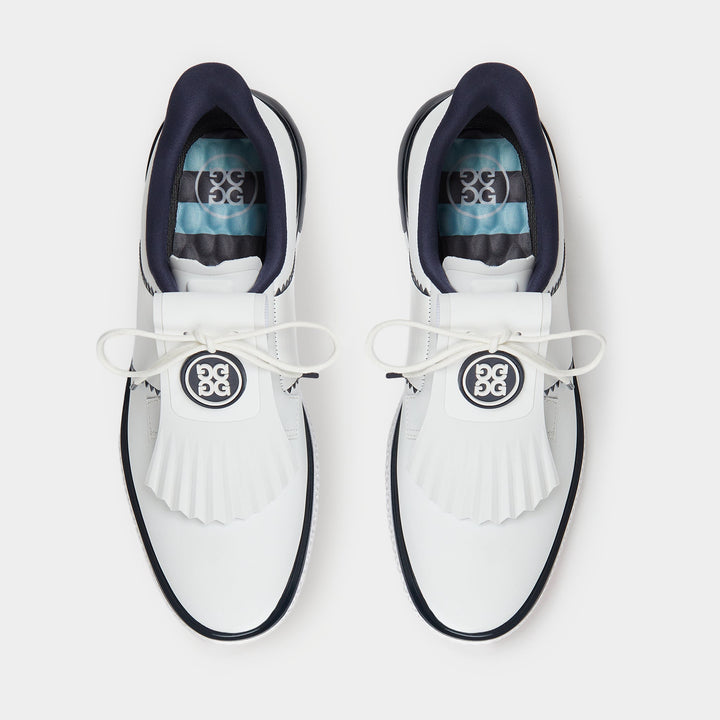 Women's T.P.U. Side Stripe Kiltie Golf Shoe Snow/Twilight