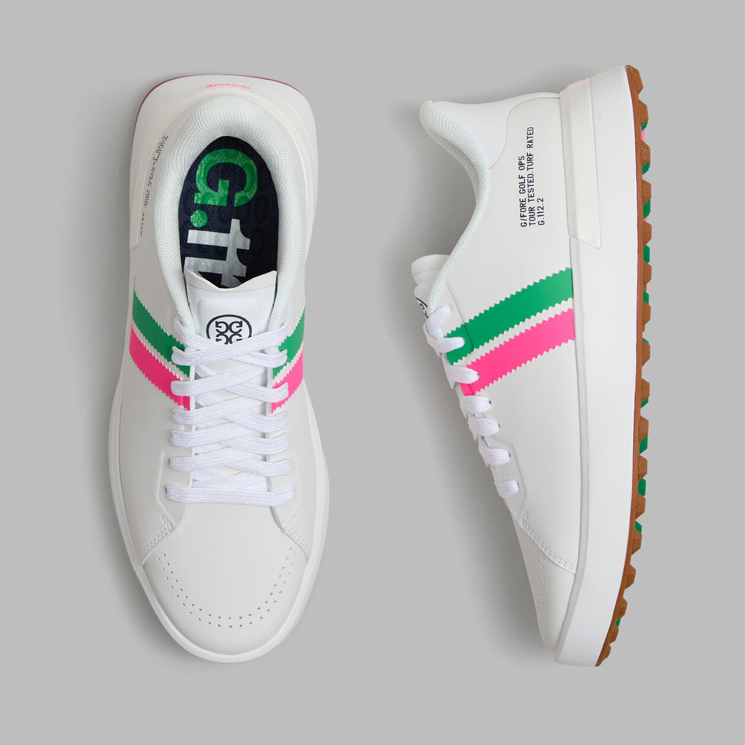 Women's G.112 Stripe Kiltie Golf Shoe Snow/Multi