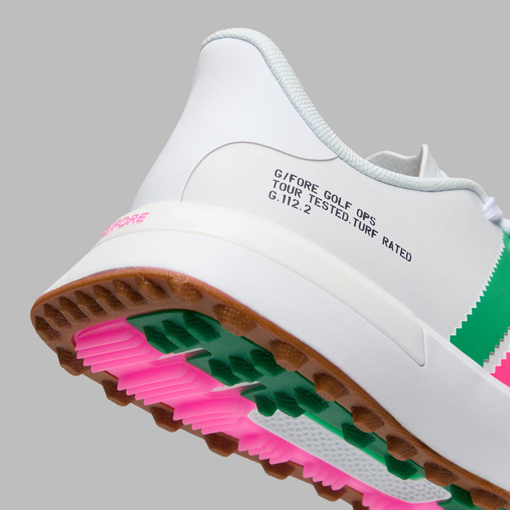 Women's G.112 Stripe Kiltie Golf Shoe Snow/Multi