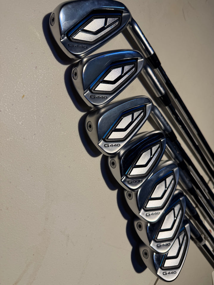 PING G440 Irons 5i-PW+UW AWT 3.0 Black Stiff Right Hand - Store Display Demo
