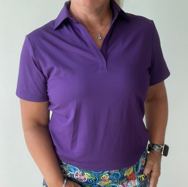 2025 Loose fit Assorted Women's V- neck Polos