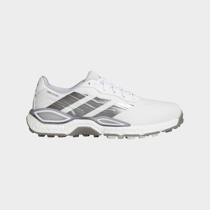 Adidas Men's CODECHAOS 27 BOOST Spikeless Golf Shoes - White/Iron/Silver