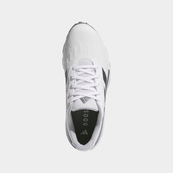 Adidas Men's CODECHAOS 27 BOOST Spikeless Golf Shoes - White/Iron/Silver