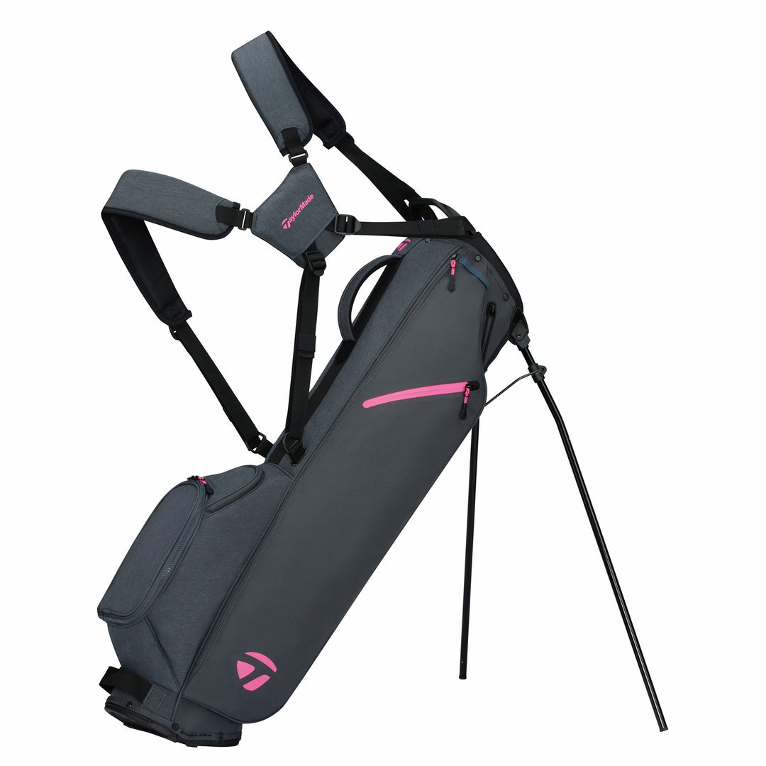 TaylorMade FlexTech Carry Stand Bag - Grey/Neon Pink