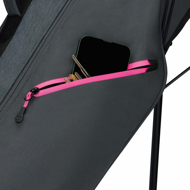 TaylorMade FlexTech Carry Stand Bag - Grey/Neon Pink - view 3