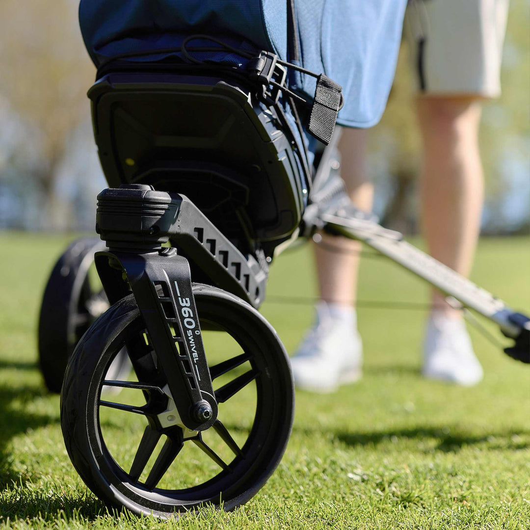 Bag Boy Nitron Swivel Push Cart - 360 degree swivel front wheel