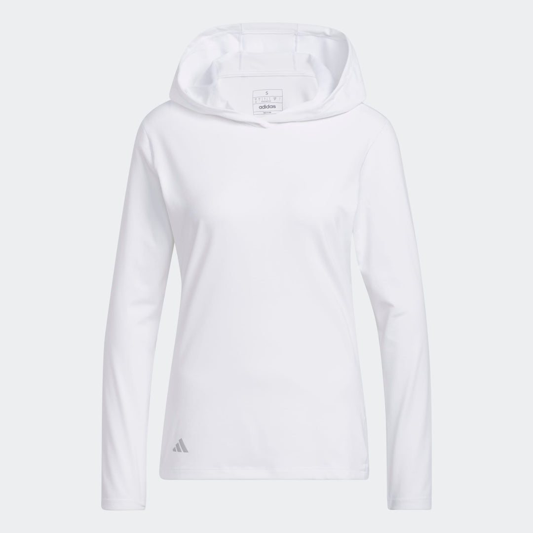 adidas Women's Performance Golf Hoodie White HT1275 - flat lay