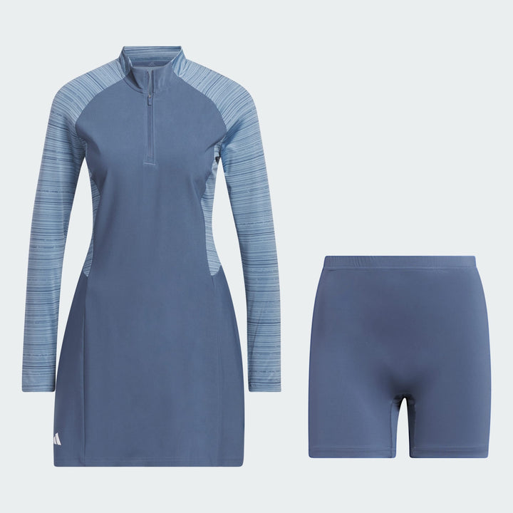 Adidas Ultimate365 Long Sleeve Dress - Blue Laydown