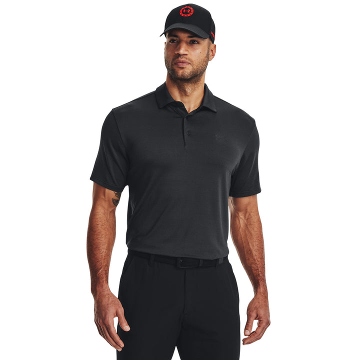 UA Playoff 3.0 Stripe Men's Polo - Black Front