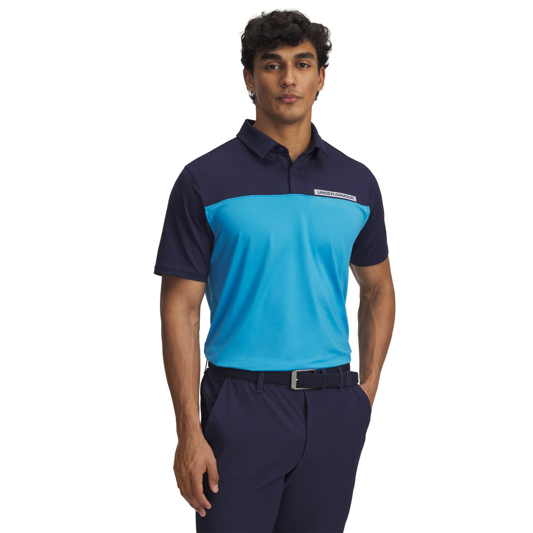 UA Tee To Green Color Block Men's Polo Front
