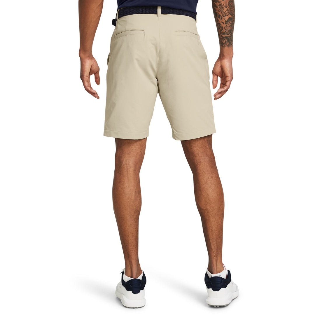 UA Matchplay Tapered Men's 9" Shorts - Khaki Back