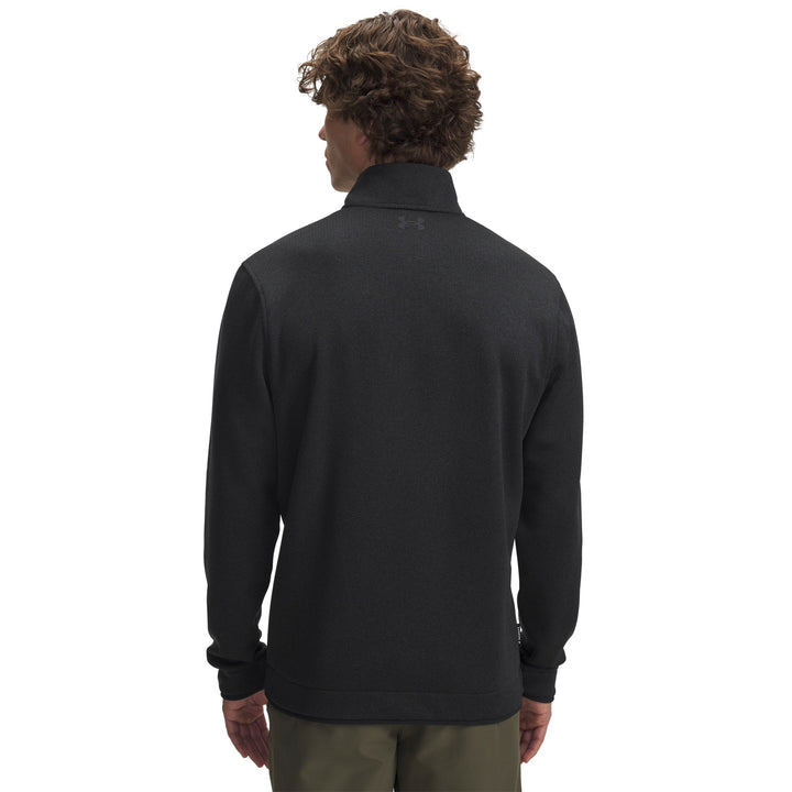 UA SweaterFleece Men's Quarter Zip - Black Back