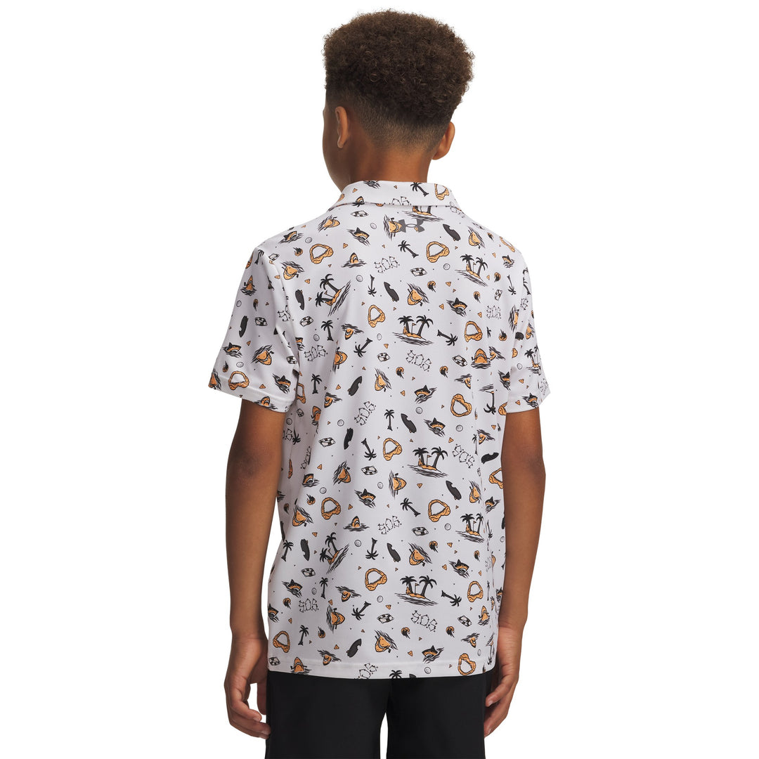 UA Matchplay Printed Boys' Polo Back