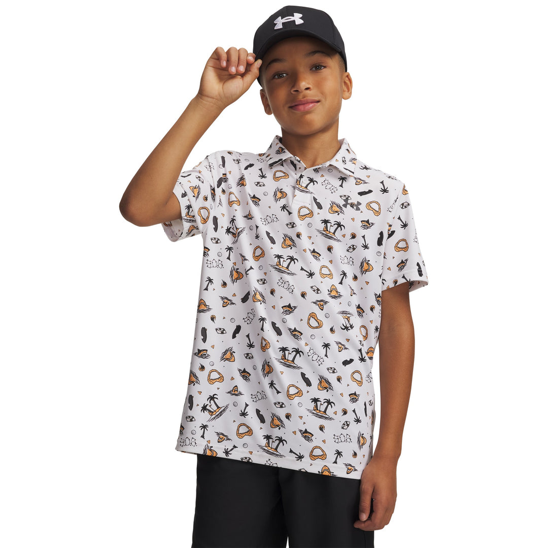 UA Matchplay Printed Boys' Polo Front