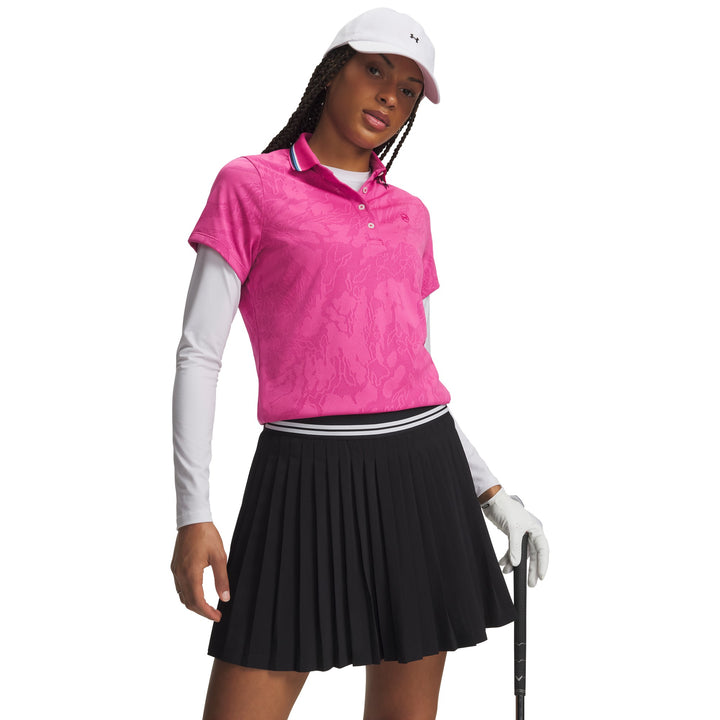 UA ArmourDry Jacquard Women's Polo - Halo Gray