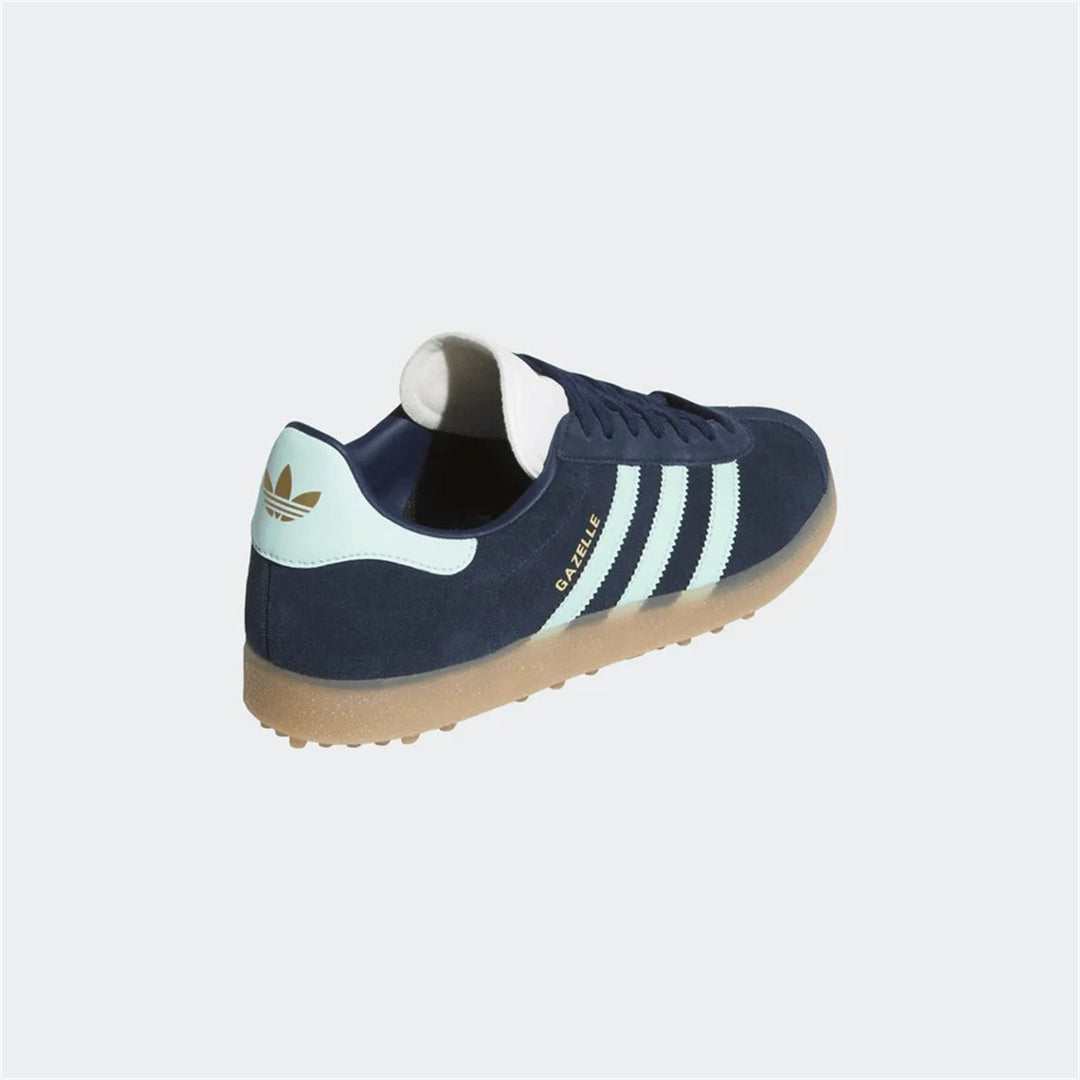 Adidas Gazelle Spikeless Golf Shoes Night Indigo/Clear Mint JR4464 - side
