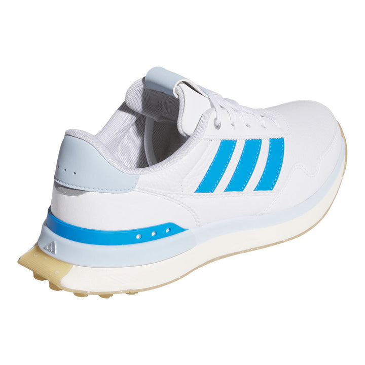 Adidas Women's S2G 26 Leather Spikeless Golf Shoes White/Blue JQ9320 - back