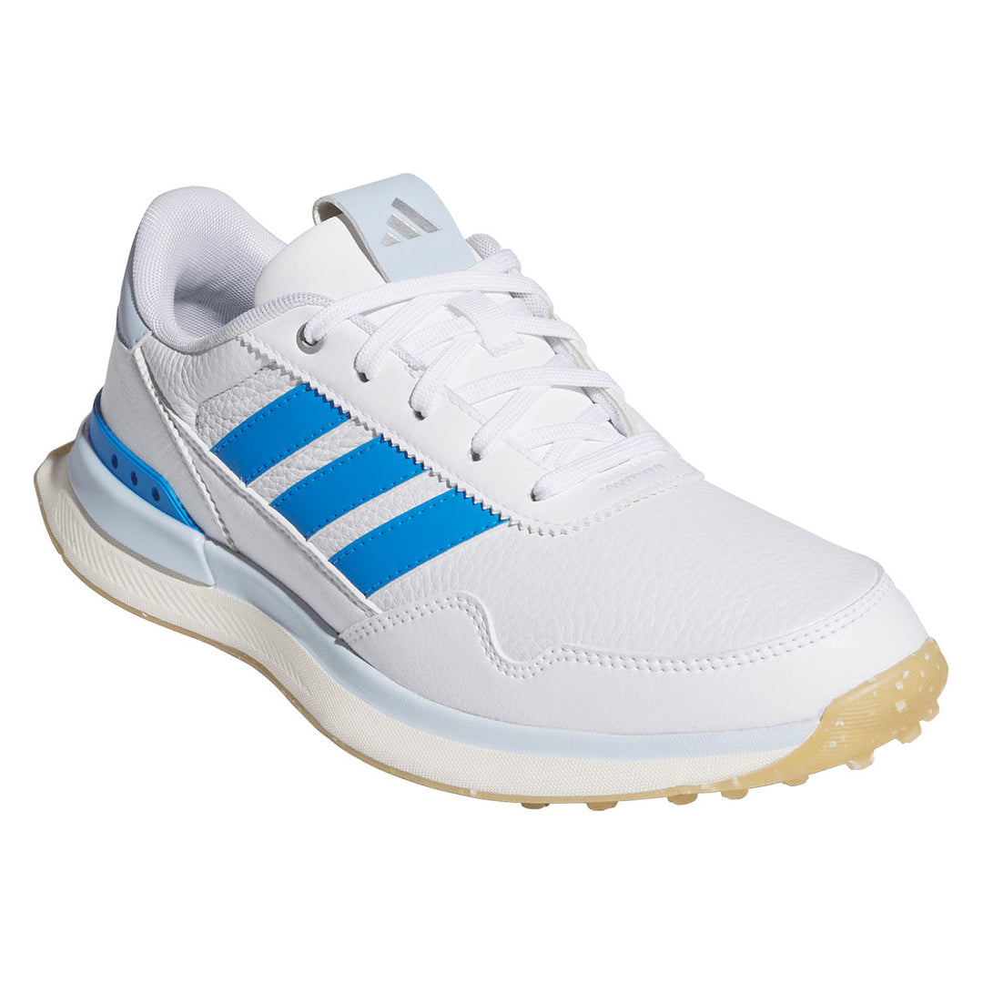 Adidas Women's S2G 26 Leather Spikeless Golf Shoes White/Blue JQ9320 - front