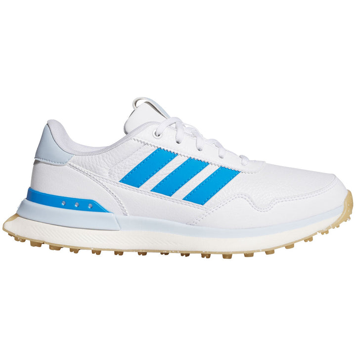 Adidas Women's S2G 26 Leather Spikeless Golf Shoes White/Blue JQ9320
