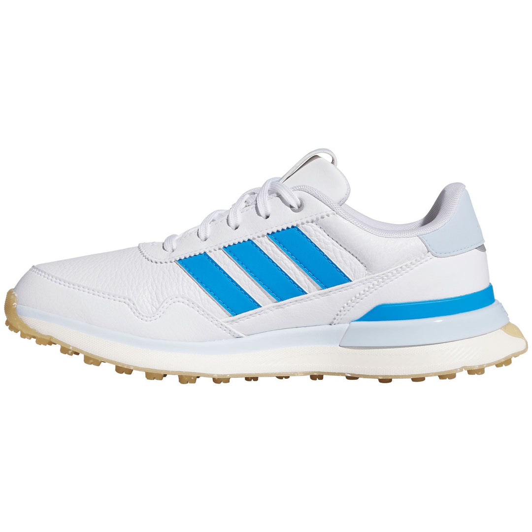Adidas Women's S2G 26 Leather Spikeless Golf Shoes White/Blue JQ9320 - medial