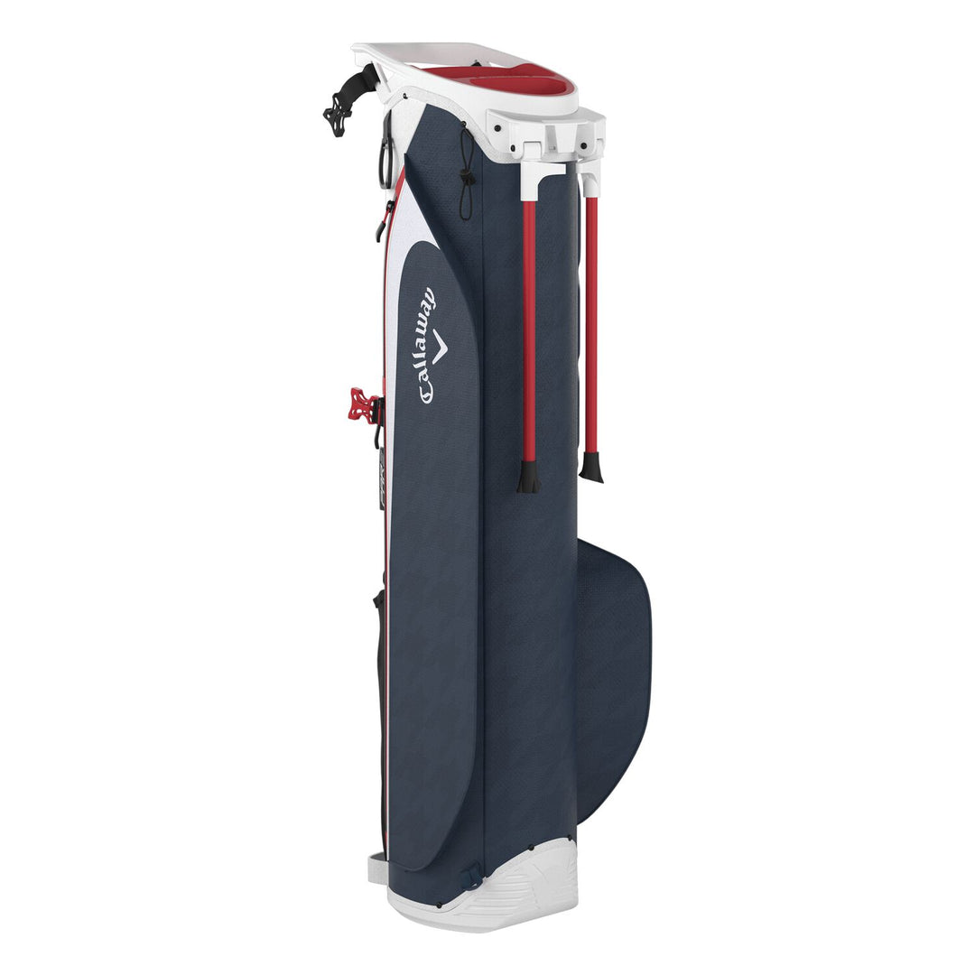 Callaway Par 3 Stand Bag 24 - White/Navy Houndstooth/Red