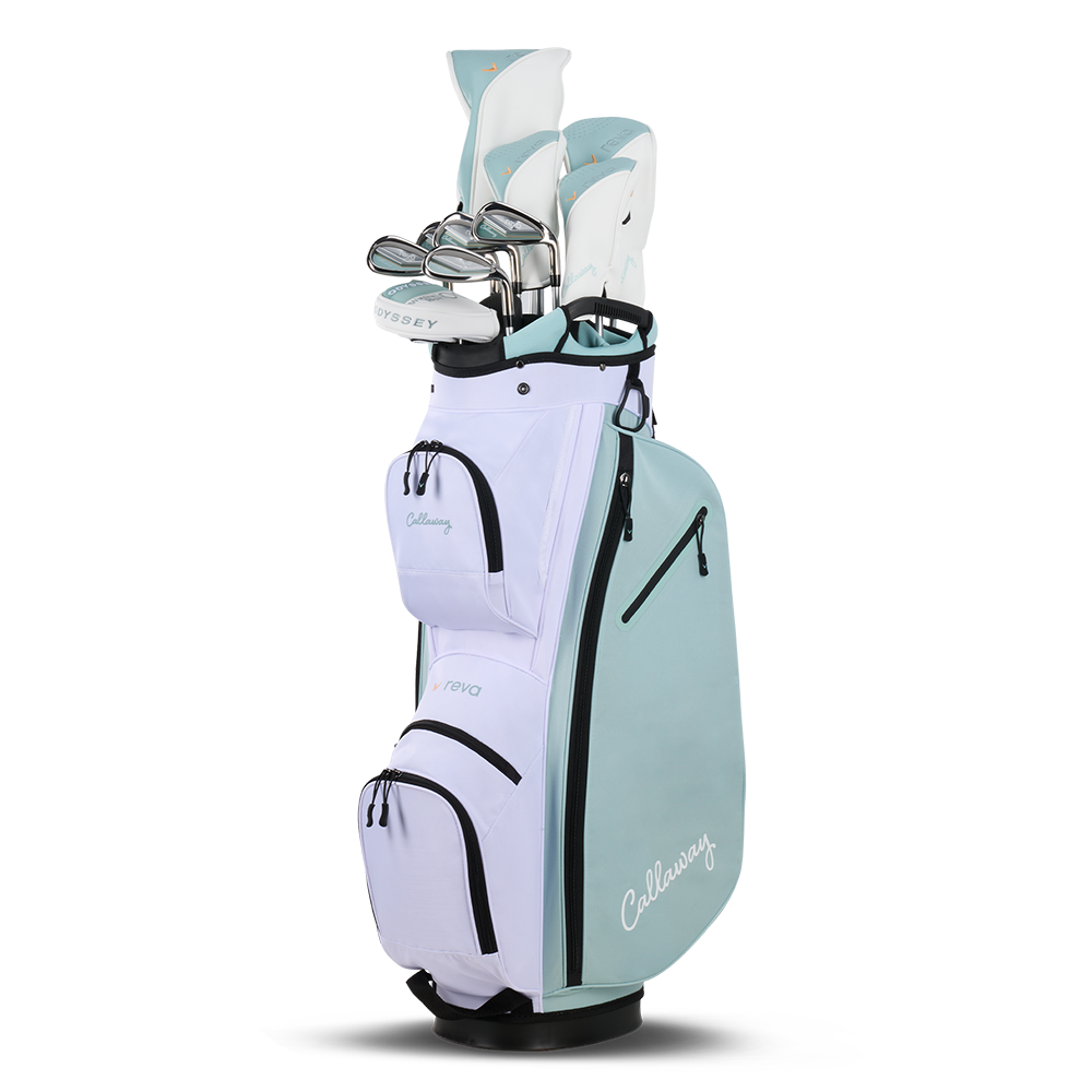 Callaway Women's REVA 11-Piece Cart Bag Complete Set - Peach Surf