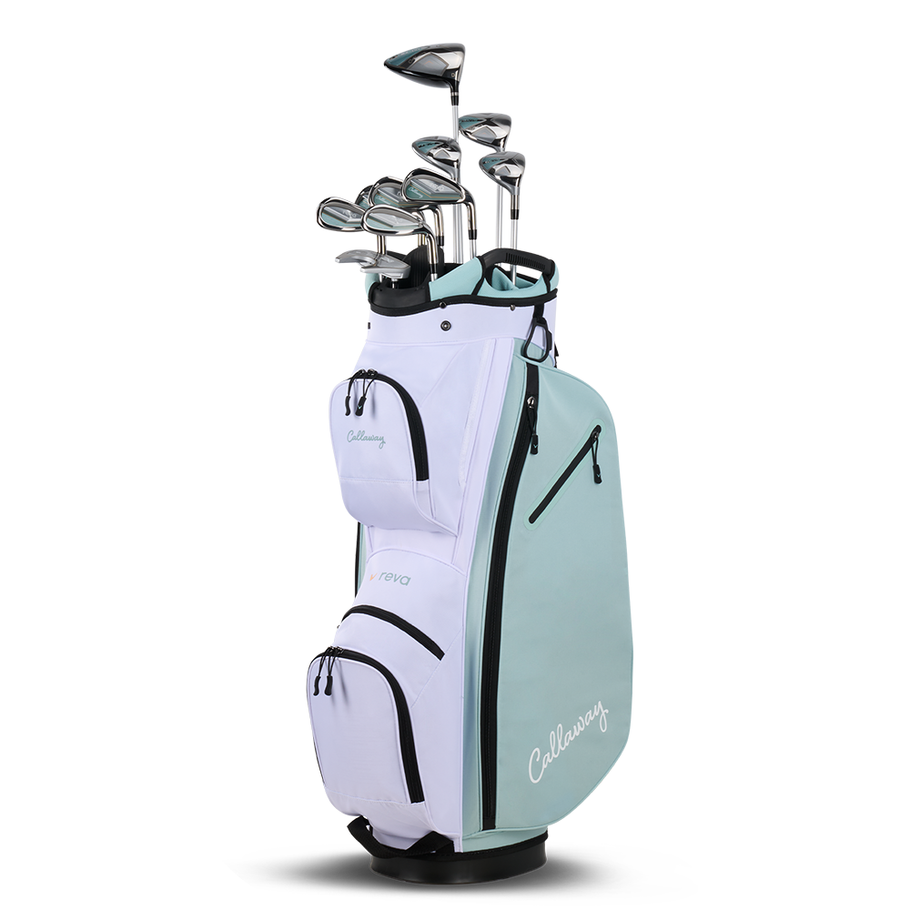 Callaway Women's REVA 11-Piece Cart Bag Complete Set - Peach Surf