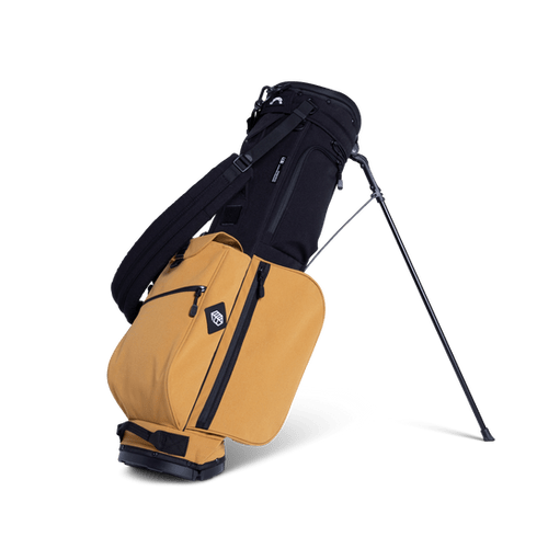 Rover Lightweight Golf Stand Bag - Black/Wheat, Dual Strap, Flex Bottom, Dividers