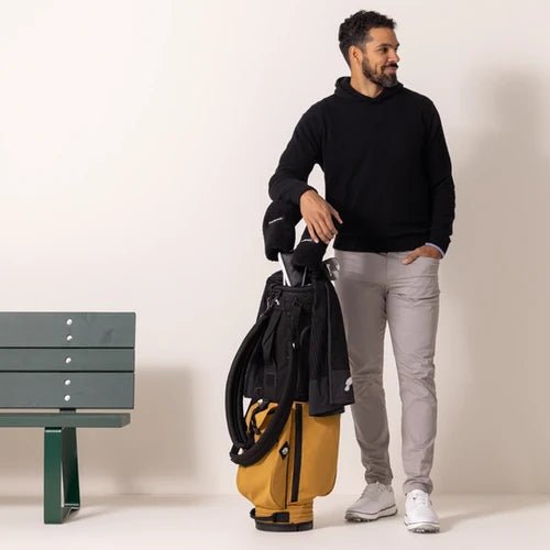Rover Lightweight Golf Stand Bag - Black/Wheat, Dual Strap, Flex Bottom, Dividers