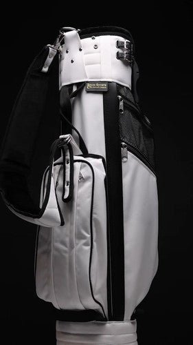 Jones Classic Lightweight Dual-Purpose Stand/Cart Golf Bag - White/White