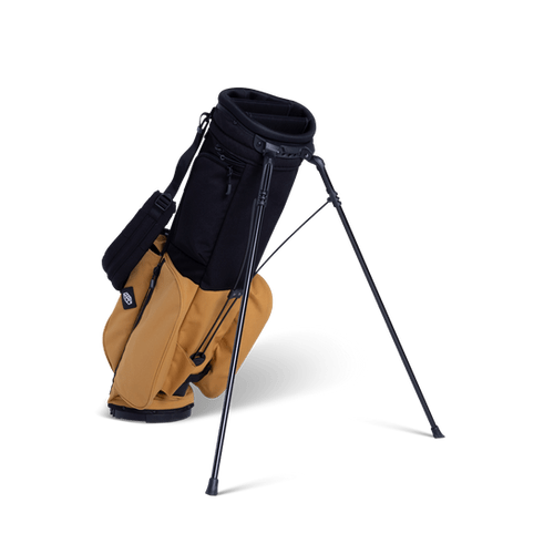 Rover Lightweight Golf Stand Bag - Black/Wheat, Dual Strap, Flex Bottom, Dividers