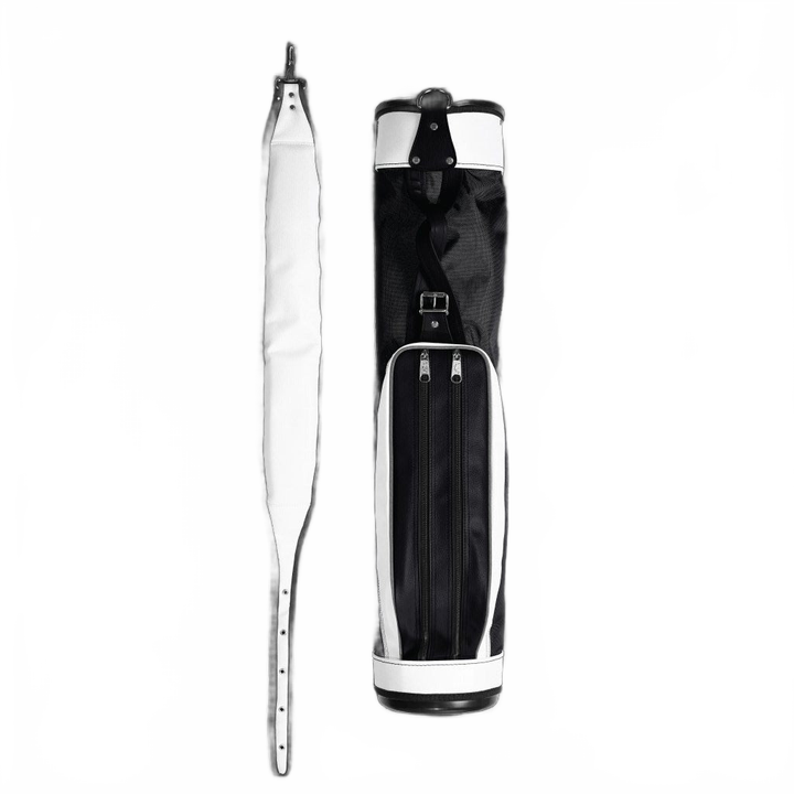 Jones Original Lightweight Golf Carry Bag - Black/White Water-Resistant Nylon