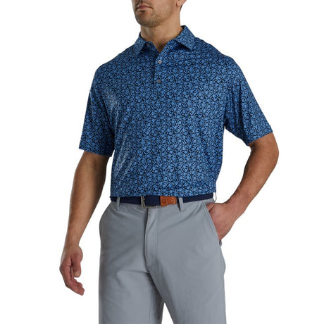 FootJoy Painted Floral Lisle Self Collar - Niagara Golf Warehouse FOOTJOY Men's Golf Shirt