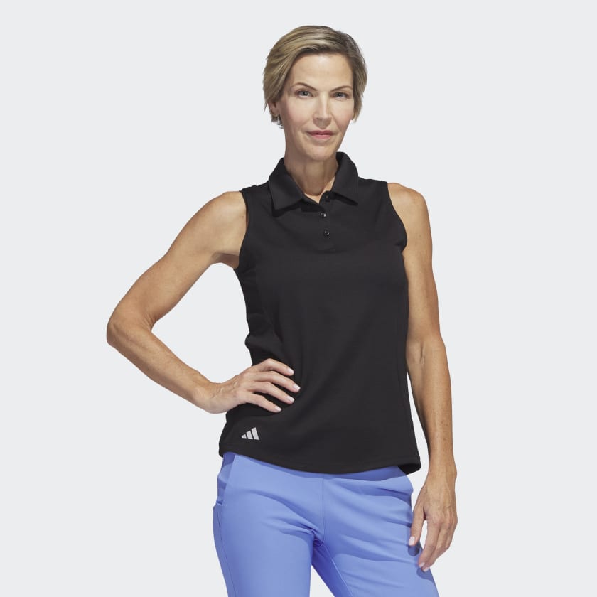 Adidas Texture Sleeveless Golf Polo Shirt - Niagara Golf Warehouse ADIDAS Women's Golf Shirt