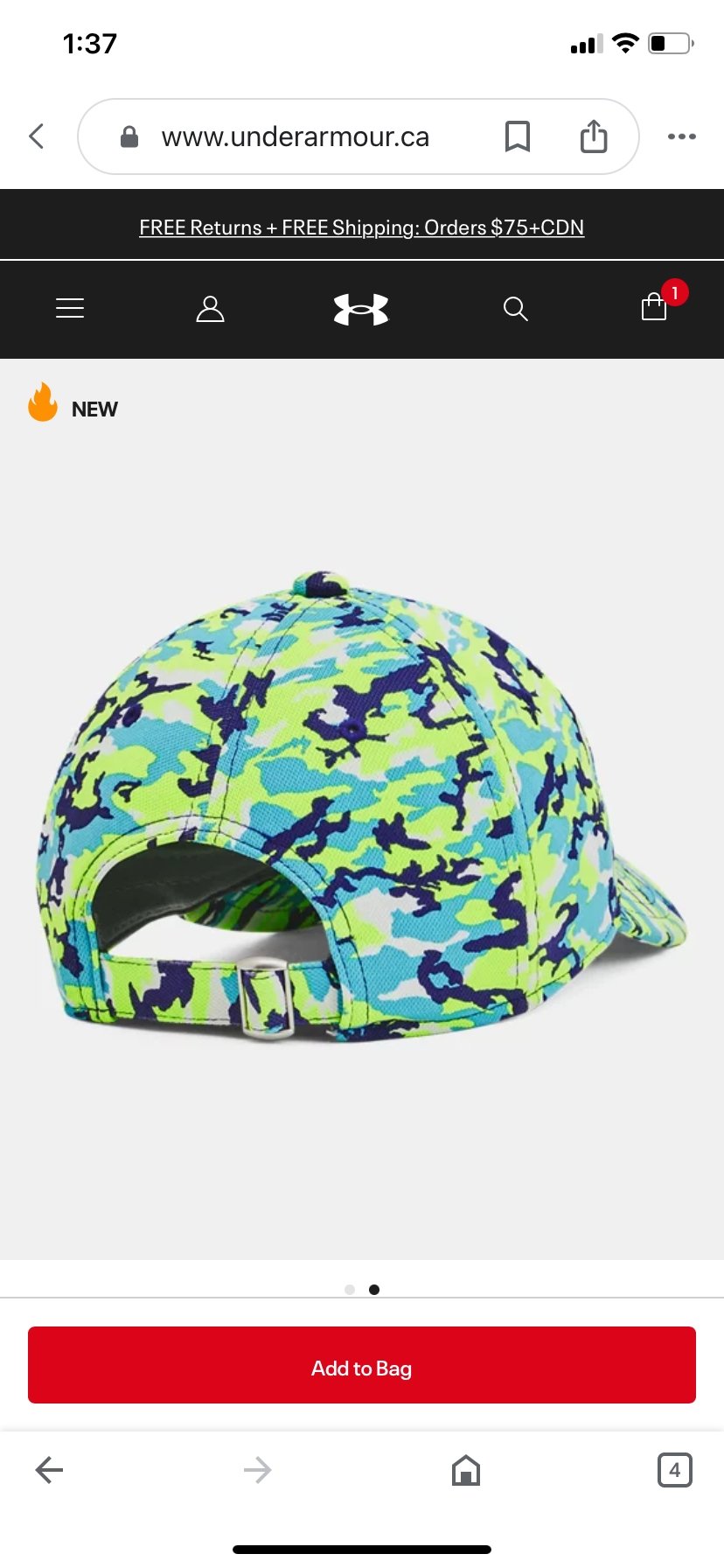 UA Youth Blitzing Adjustable Cap